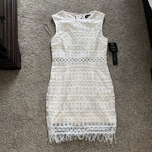 Lulus white frill dress
